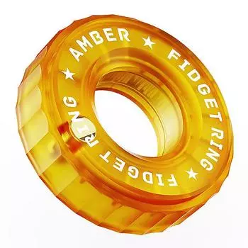 Трещотка Fidget Ring Fidget Slider для взрослых EDC Metal Fidget Toys ADHD Hand Spinner Toys Relief Office Toys Adult Gift оранжевый