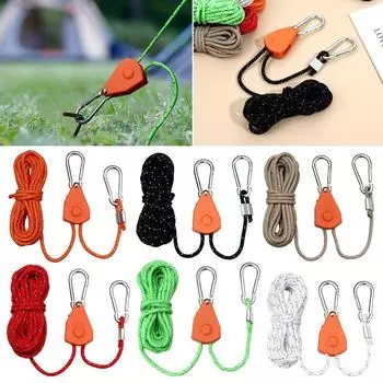Трещотки для шкива Прочный зажим для веревки Вешалка Подъемный шкив Ремешок Вешалка для каяка Каноэ Лодка Светоотражающий веревочный замок Привязной ремень 1