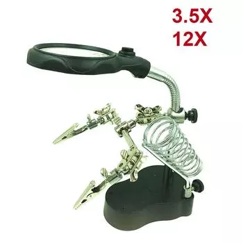 Третья рука помощь настольный увеличительный прибор паяльник ремонтный инструмент паяльник станция подставка с увеличительным стеклом для сварки зажим