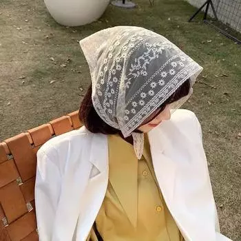 Треугольная бандана кружевные накидки элегантные аксессуары для волос дети sunflower