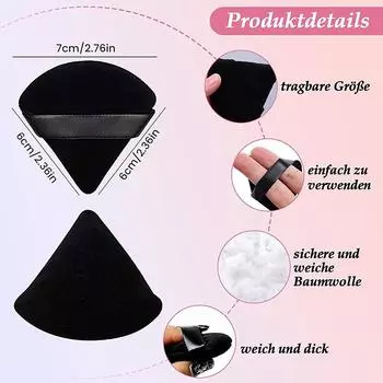 Треугольная бархатная пудра для пиццы, мука, мини-губка для макияжа лица, косметика, моющийся легкий инструмент для макияжа