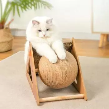 Треугольная доска для кошек Когтеточка Сизалевый мяч для царапания Износостойкие Устойчивые к царапинам Шлифовальные лапки Игрушки Товары для кошек Аксессуары