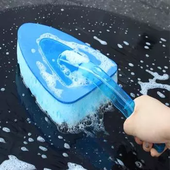 Треугольная губка для мытья автомобиля, губка для автомобиля без царапин с ручкой, щетка для мытья шин, чистка, полировка, средство для чистки автомобиля CHINA