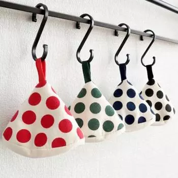 Треугольная хлопковая крышка ручки кастрюли. Жаропрочная точечная печать. Устойчивая к ожогам подвесная петля. Толстая мини-кухонная сковорода. Крышка сковороды. Ручка-держатель. Рукав. чёрный