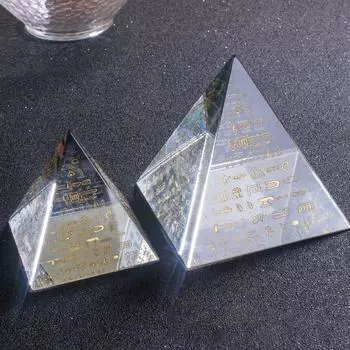 Треугольная хрустальная пирамида поделки Мини хрустальная пирамида статуя гостиная 6cm-with Scripture