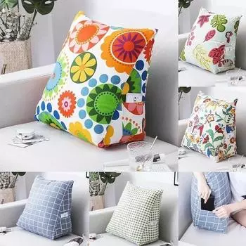 Треугольная клиновидная подушка для позиционирования, поддержка изголовья кровати, большая спинка, поясничная подушка, спинка для чтения, клиновидная подушка для чтения 40x20x30cm