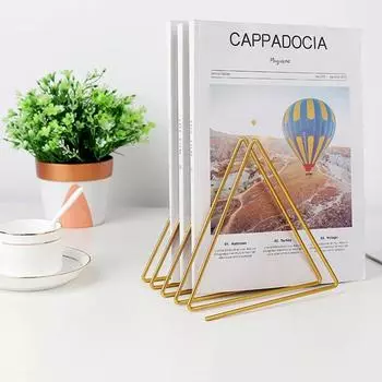 Треугольная книжная полка, держатель для журналов, настольный органайзер для сортировки файлов