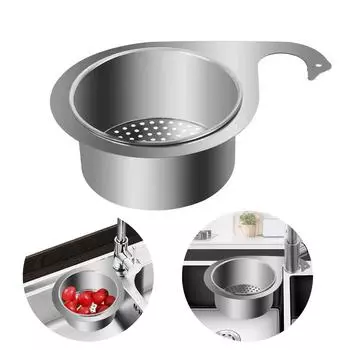 Треугольная корзина для мойки из нержавеющей стали, многофункциональная полка для слива на кухне, поддон для фильтра для дома и ресторана