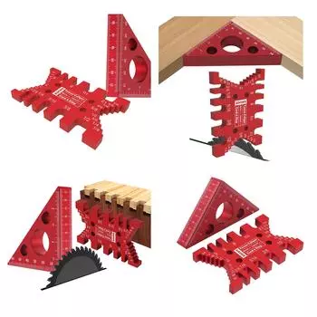 Треугольная линейка для деревообработки, столярный квадрат 45/90 градусов и приспособление «ласточкин хвост», штангенциркуль с шипом, карточный калибр