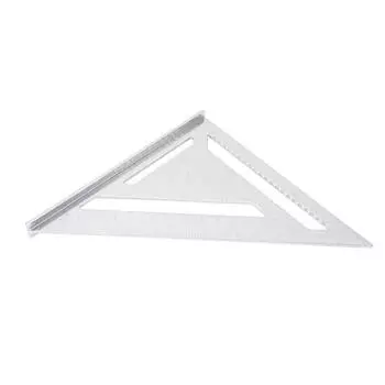 Треугольная линейка из алюминиевого сплава с метрической и имперской системой мер, четкая шкала, высокая точность, легко читаемая для инженера серебро белый