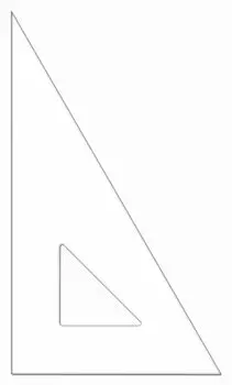 Треугольная линейка Takara 45 см без шкалы без памяти