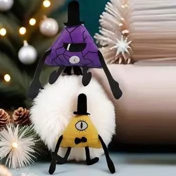 Треугольная плюшевая кукла с глазом и галстуком-бабочкой, мягкая и удобная мягкая игрушка, кошмарный большой злодей розовый