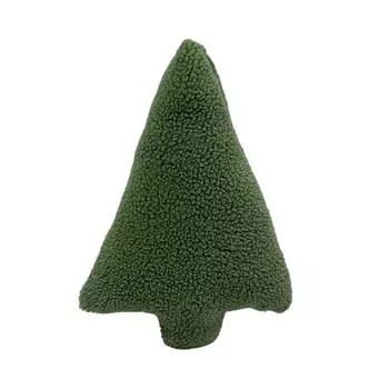 Треугольная плюшевая подушка для рождественского украшения зеленая рождественская елочная подушка мода