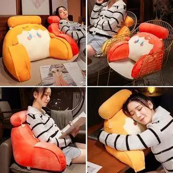 Треугольная подушка для чтения, поясничная поддержка, мягкая подушка для изголовья, которую можно разобрать, стирать, большая подушка для спины, офис 60x35x20cm