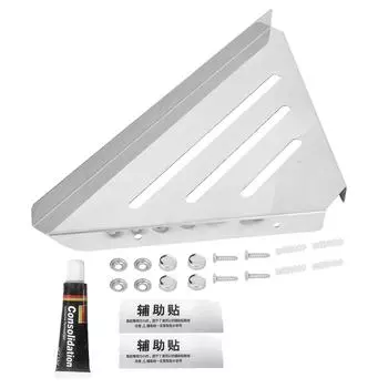 Треугольная полка для хранения из нержавеющей стали, душевая угловая полка, органайзер для домашней ванной комнаты(Свободно