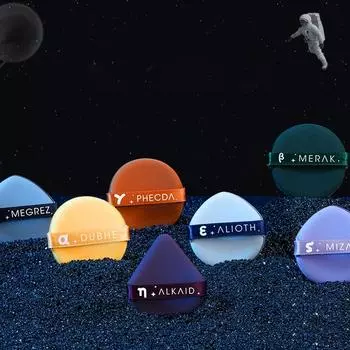 Треугольная пуховка для пудры Мини-спонж для макияжа лица Косметика Мягкая хлопковая пуховка для пудры Моющаяся губка для макияжа Инструменты синий