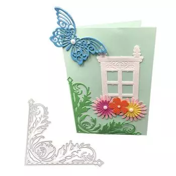 Треугольная рамка Лоза Металлический серебристый трафарет Тиснение Вырубные штампы для скрапбукинга Бумага Альбом Изготовление открыток серебряный