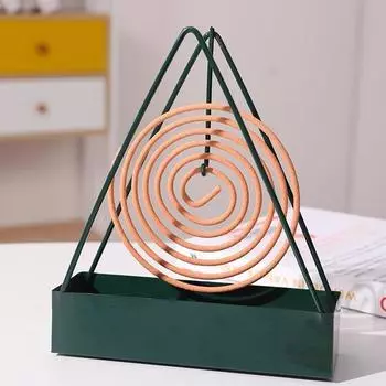 Треугольная стойка для благовоний с отпугивателем для дома, спальни, патио, держатель для спирали от комаров, держатели для благовоний, рамка для спирали и курильницы зелёный
