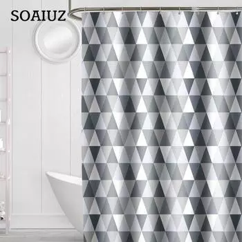 Треугольная утолщенная водонепроницаемая занавеска для душа, полиэстеровая ткань для занавески для душа, водонепроницаемая и устойчивая к плесени ткань для занавески для душа 80cmx180cm