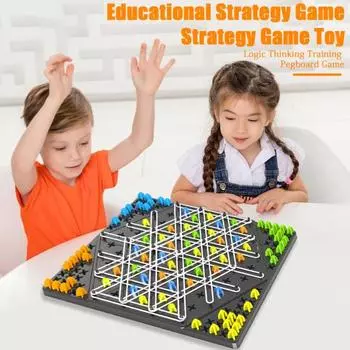 Треугольник Шахматы Настольная игра Геометрия Обучение Фокус Логика Интерактивное мышление Обучение Стратегия родителей и детей Обучающая игра-игрушка с перфорированной доской