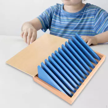 Треугольники Математические Деревянные Игрушки Геометрические Сопоставление Блоков Игра Синий Деревянный Узор Набор Для Путешествий