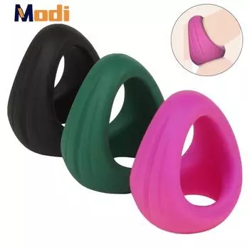 Треугольное кольцо для пениса, кольцо для члена, мужской бандаж для мошонки, растяжка яиц, задержка эякуляции, секс-игрушка для мужчин