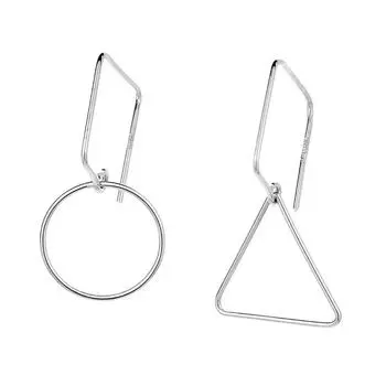 Треугольные круглые асимметричные геометрические серьги-крючки для женщин, модные креативные серьги Ab Tide