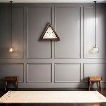 Треугольные настенные часы ручной работы размером 12 дюймов из дерева в форме старинных настенных часов для дома и офиса, подарочный предмет