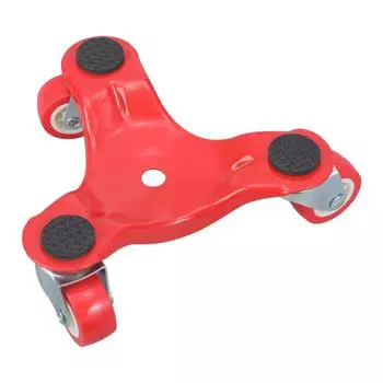 Треугольные роликовые платформы из углеродистой стали для перемещения тяжелых предметов с колесами, обеспечивающими плавное качение, для легкого перемещения мебели красный