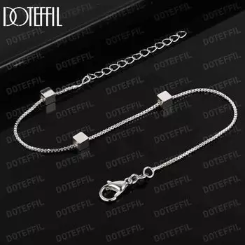 Треугольный браслет из стерлингового серебра 925 пробы, модные свадебные украшения 20CM