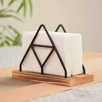 Треугольный держатель для салфеток с устойчивым основанием, компактный, портативный, простой в использовании, металлический держатель для стола, декор для вечеринки