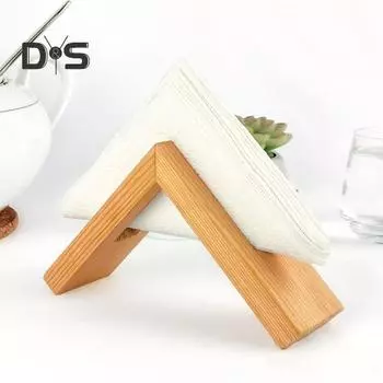 Треугольный держатель для салфеток Вертикальная стойка для салфеток Гладкие края Без заусенцев Стабильная конструкция Деревянный диспенсер для туалетной бумаги Настольный декор