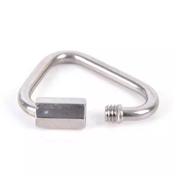 Треугольный карабин из нержавеющей стали, брелок с застежкой-крючком, пряжка с винтовым замком 3.5*37*31