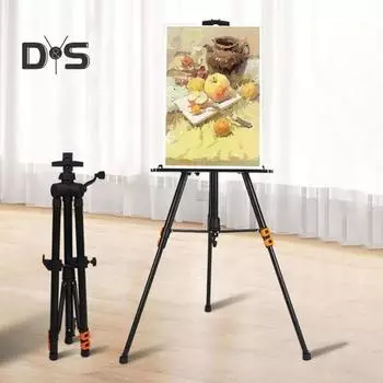 Треугольный мольберт для живописи, модель с ручным приводом, регулируемая высота, регулируемый подъемный стержень, подставка для демонстрации произведений искусства B