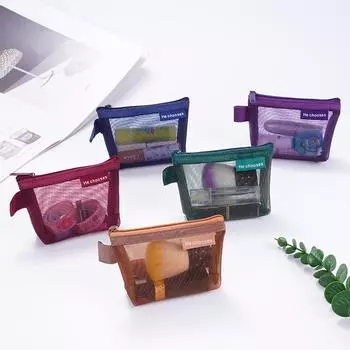 Треугольный нейлоновый сетчатый мешочек для монет, ключей и карт в стиле ретро 1283 cm