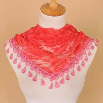 Треугольный шарф-фата, смешанный жаккардовый платок с розами для женщин, мусульманские церковные молитвенные свадебные платки, повязка на голову темно-розовый