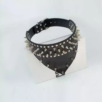 Треугольный шарф с шипами, ошейник для домашних животных, поводок для собак от укусов, товары для домашних животных, средний и большой круглый ошейник для собак, защита XS
