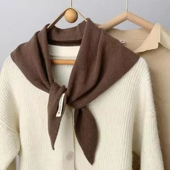 Треугольный шарф женский платок вязаный шарф многофункциональный теплый вязаный шарф One Size фиолетовый