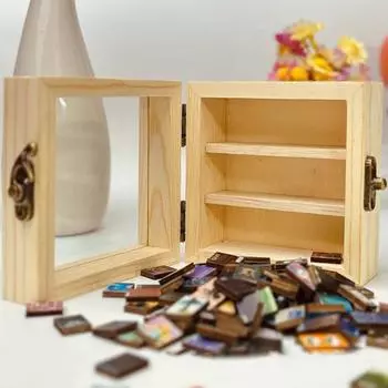 Тревога книжная полка игрушка деревянный миниатюрный книжный шкаф с мини-моделями книг Shake Away S