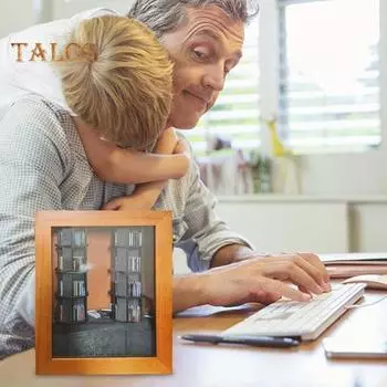 Тревожная книжная полка с мини-книгой Shake Away Тревожная мини-книжная полка, украшение, деревянная полка для небольшой книги, украшение, подарок любителю книг светло-коричневого