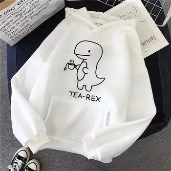 Trex Tea толстовки женские 90-е годы спортивный костюм с графикой в стиле Харадзюку женский винтажный капюшон унисекс L