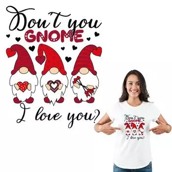 Три гнома День святого Валентина наклейки на одежду футболки платья модные полоски джинсы нашивки 18.8x24cm