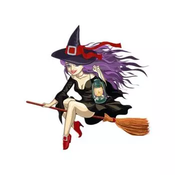 Три Кошки Хэллоуин Ведьма Автомобильная наклейка ПВХ красочные наклейки аксессуары наклейка на кузов автомобиля наклейка на бампер заднего окна Width 12cm -S