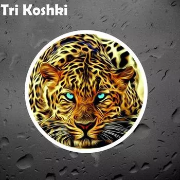 Tri Koshki KCS457 животное леопардовая наклейка для автомобиля ПВХ наклейки аксессуары для мотоциклов наклейка на автомобиль грузовик бампер ноутбук холодильник 11cm -S