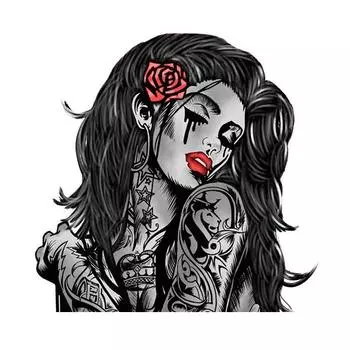 Tri Mishki W1489 татуировка арт девушка наклейка на автомобиль ПВХ наклейки наклейка на мотоцикл на автомобиль грузовик бампер ноутбук стена гараж 11cm -S