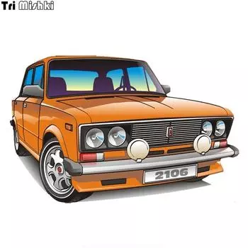 Tri Mishki WCS674 18*11,7 см ВАЗ 2106 наклейка для автомобиля ПВХ наклейки аксессуары для мотоциклов наклейка на автомобиль грузовик бампер ноутбук холодильник