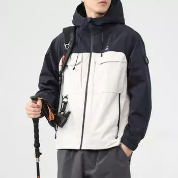 Tri-Proof куртка мужская сезонная инструментальная повседневная ветрозащитная куртка свободный мужской плащ M темно-синий