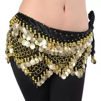 Три прямых и два угловых пояса-цепочки для танца живота, поясная цепочка для танца живота золотой