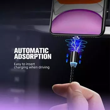 Три в одном кабель для передачи данных, подходящий для Apple Huawei Xiaomi Redmi, кабель для зарядки телефонов Android 5v2a, быстрая зарядка 1m чёрный