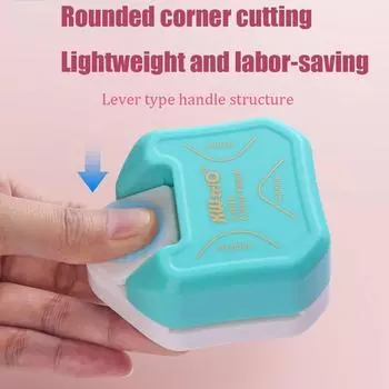 Три в одном многоугольные круглые угловые устройства, пресс для кромок, новое бумажное устройство для тиснения круглых углов, ручной круглый резак своими руками синий